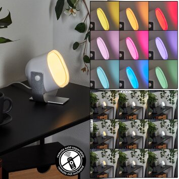 iDual Lilas Lámpara de mesa LED Plata, 1 luz, Cambia de color