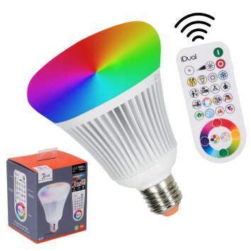 iDual E27 LED RGB 16 watt 2200-6500 Kelvin 806 lúmenes con mando a distancia