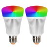 iDual E27 LED RGB 11 watt 2200-6500 Kelvin 806 lúmenes Juego de 2 con mando a distancia