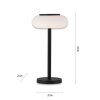 Paul Neuhaus Q-ETIENNE Lámpara de mesa LED Negro, 1 luz, Mando a distancia