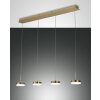 Fabas Luce Dunk Lámpara Colgante LED Latón, 4 luces