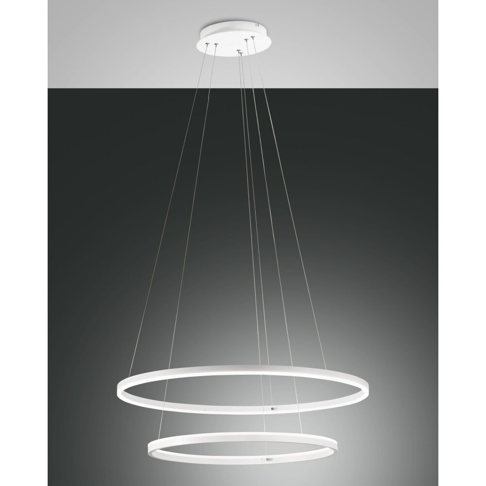 Fabas Luce Giotto Lámpara Colgante LED Blanca, 2 luces main product photo