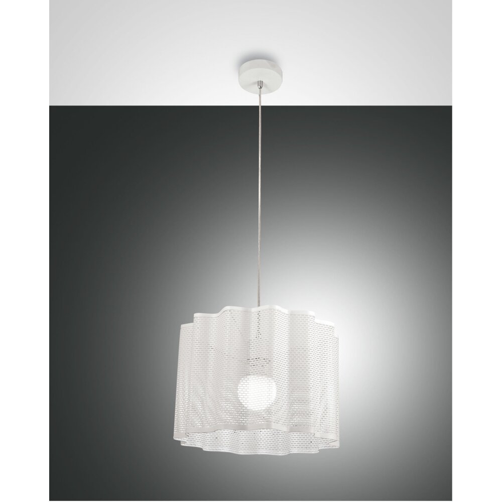 Fabas Luce Glicine Lámpara Colgante Blanca, 1 luz main product photo