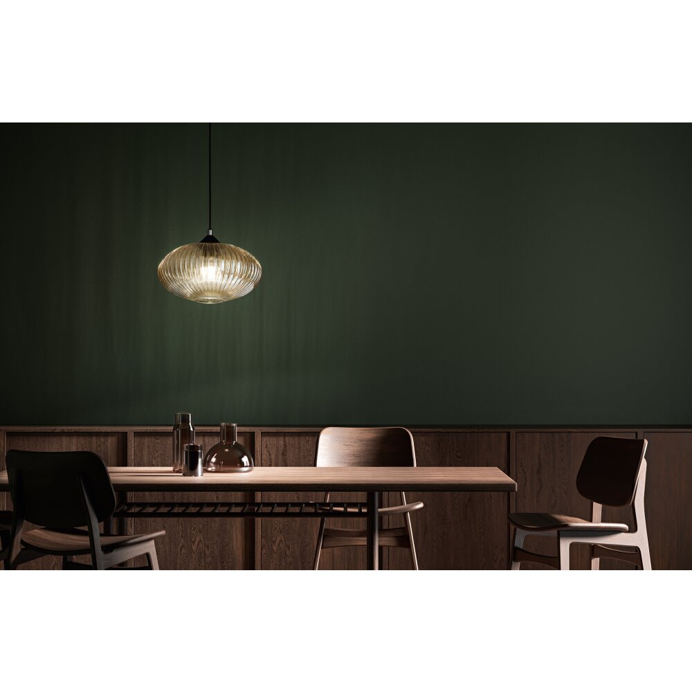 Fabas Luce Fiordaliso Lámpara Colgante Negro, 1 luz main product photo