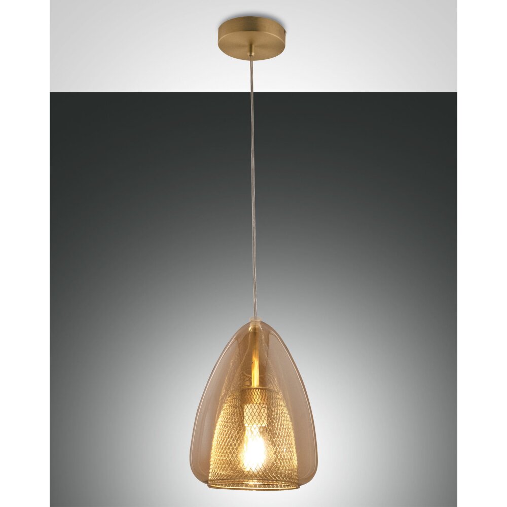 Fabas Luce Britton Lámpara Colgante Latón, 1 luz main product photo