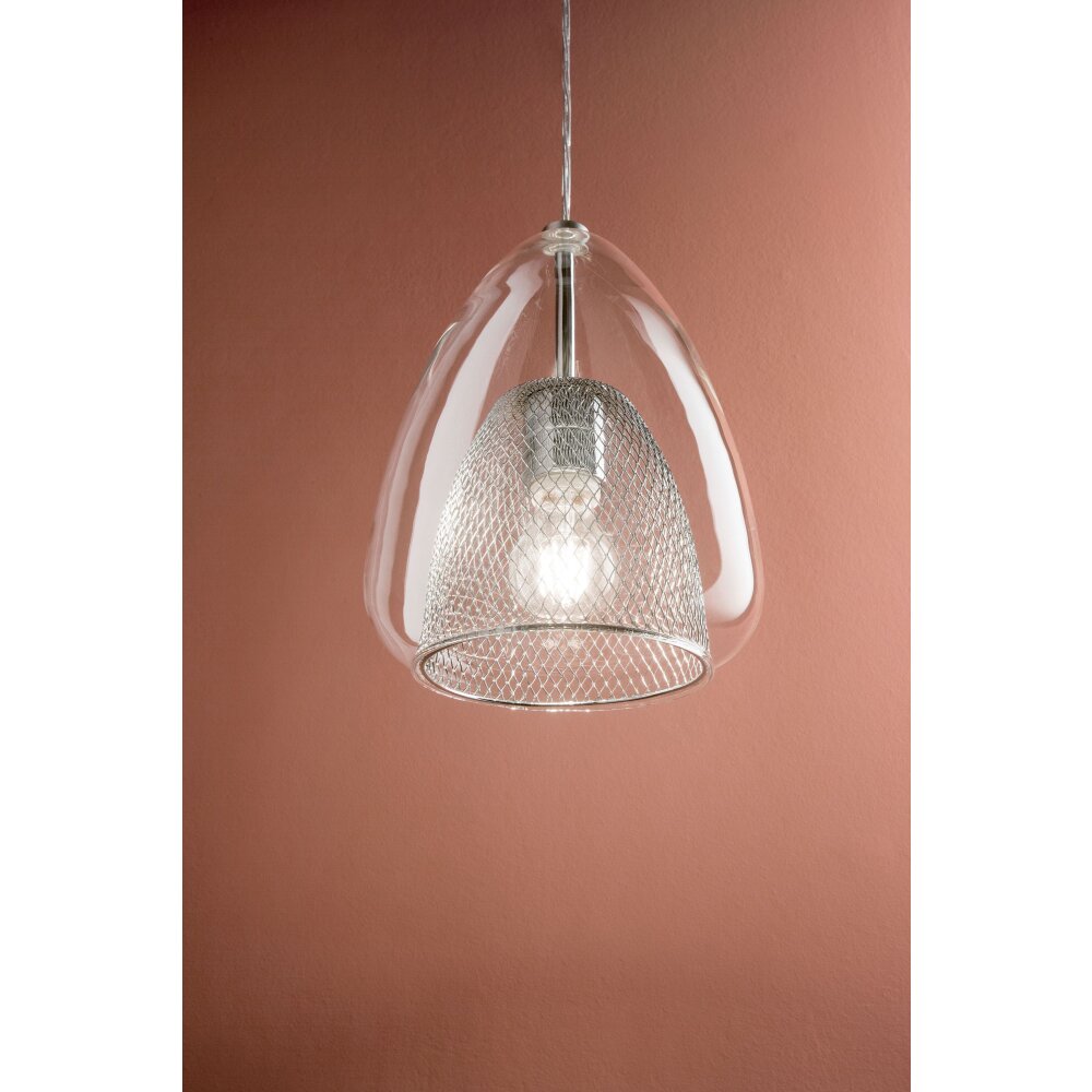 Fabas Luce Britton Lámpara Colgante Blanca, 1 luz main product photo