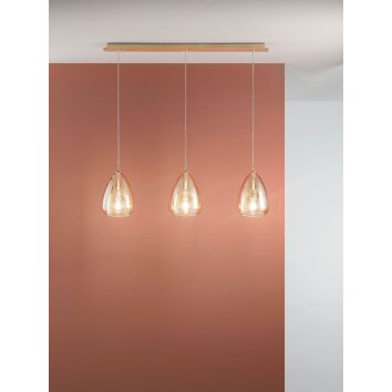 Fabas Luce Britton Lámpara Colgante Latón, 3 luces