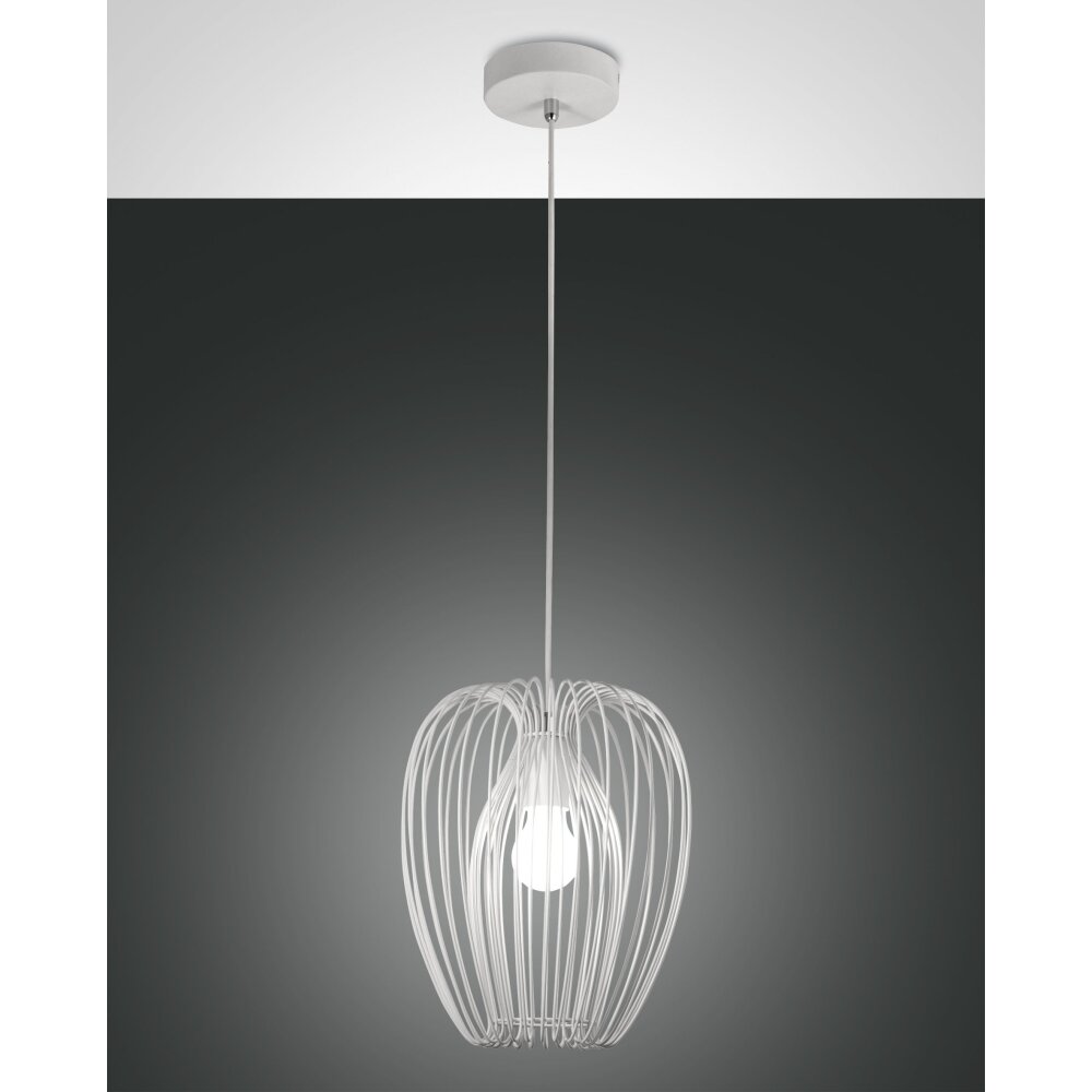 Fabas Luce Camp Lámpara Colgante Blanca, 1 luz main product photo