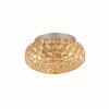 Ideal Lux KING Lámpara de Techo dorado, Aspecto de cristal, 3 luces