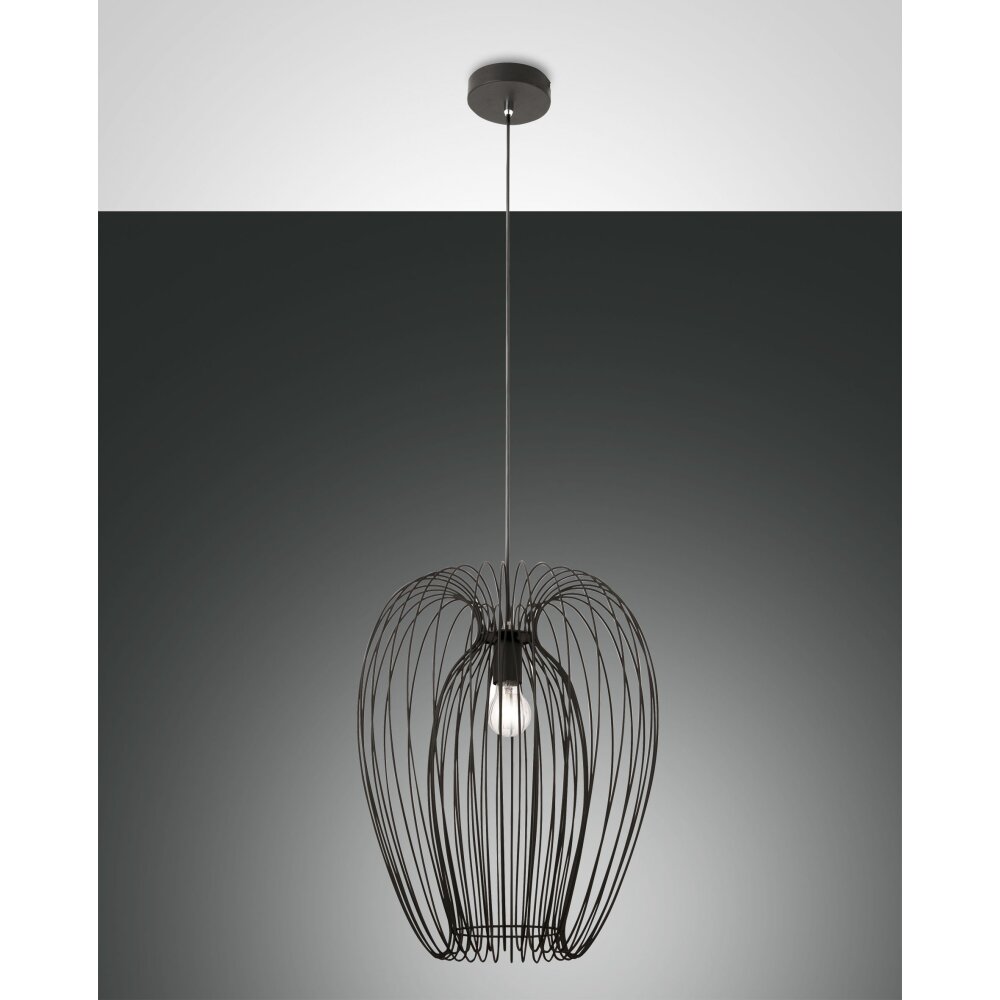 Fabas Luce Camp Lámpara Colgante Negro, 1 luz main product photo