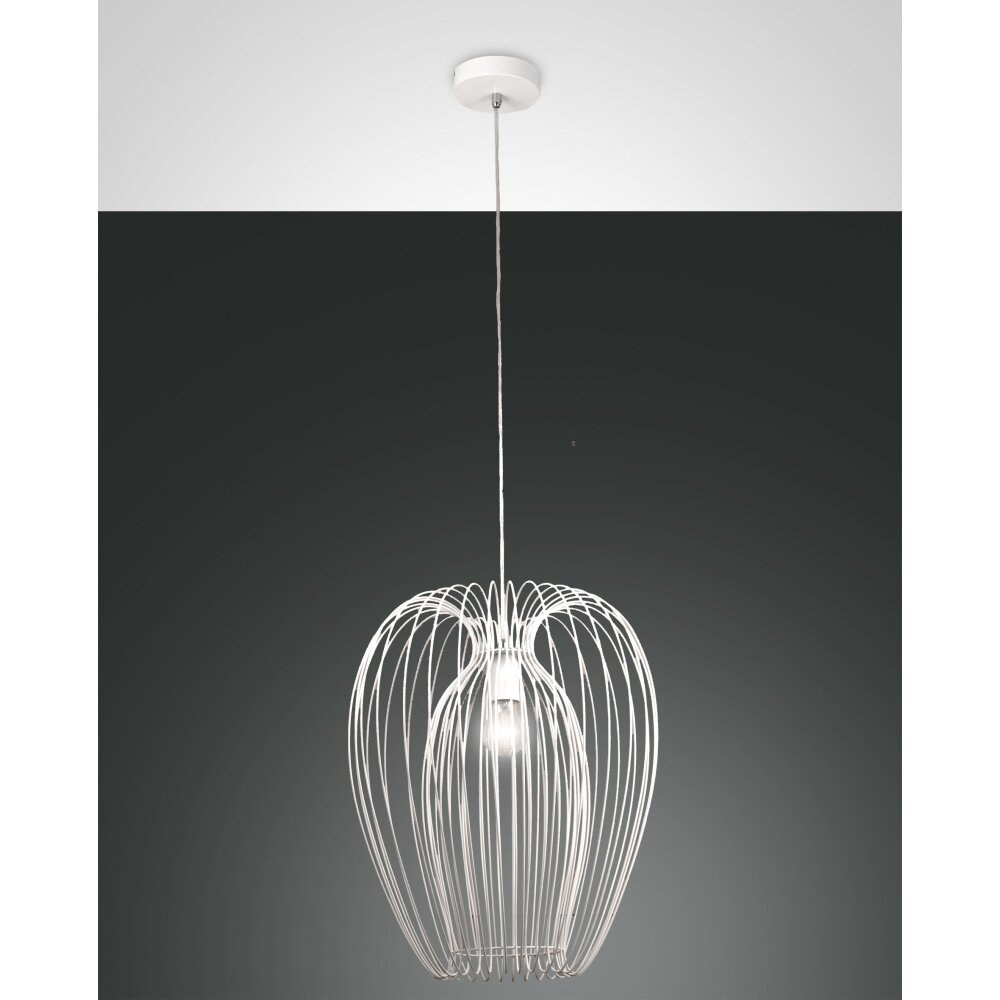 Fabas Luce Camp Lámpara Colgante Blanca, 1 luz main product photo