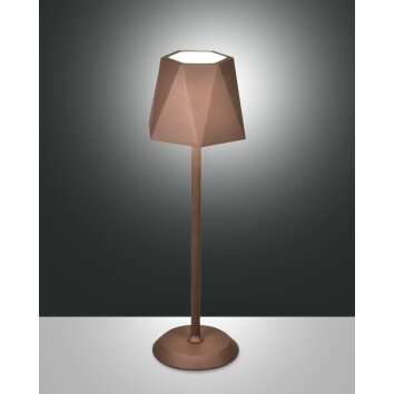 Fabas Luce Katy Lámpara de mesa LED Color óxido, 1 luz