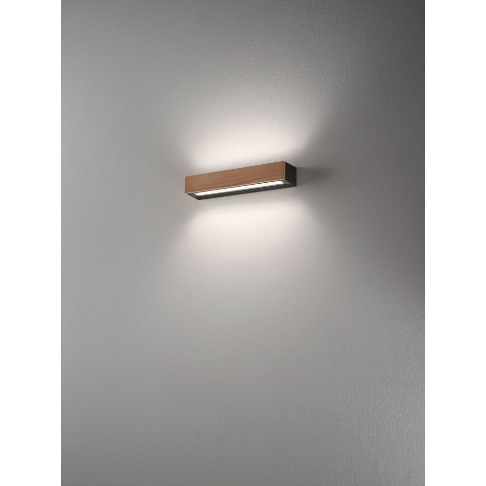 Fabas Luce Hazel Aplique LED Madera oscura, Negro, 1 luz main product photo