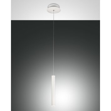Fabas Luce Prado Lámpara Colgante LED Blanca, 1 luz
