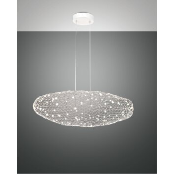 Fabas Luce Sumter Lámpara Colgante LED Blanca, 1 luz