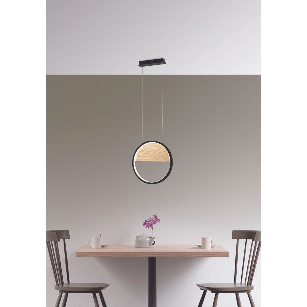 Fabas Luce Pierre Lámpara Colgante LED Crudo, Negro, 1 luz main product photo