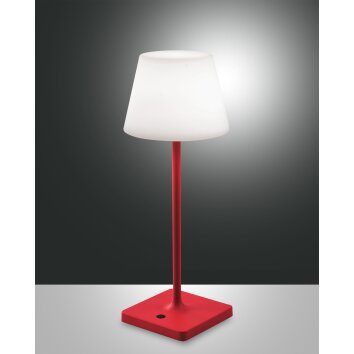 Fabas Luce Adam Lámpara de mesa LED Rojo, 1 luz