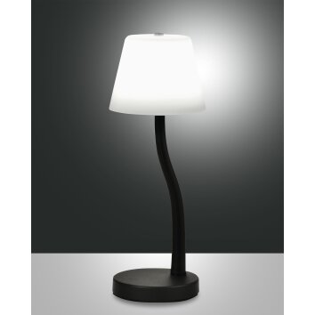 Fabas Luce Ibla Lámpara de mesa LED Negro, 1 luz