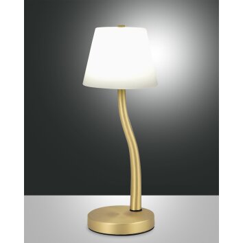 Fabas Luce Ibla Lámpara de mesa LED Latón, 1 luz