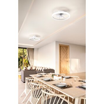 Fabas Luce Relais Ventilador de techo LED Blanca, 1 luz