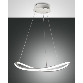 Fabas Luce Tirreno Lámpara Colgante LED Blanca, 1 luz