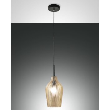 Fabas Luce Stintino Lámpara Colgante Negro, 1 luz