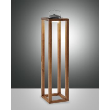 Fabas Luce Blend Lámpara de mesa LED Madera oscura, 1 luz