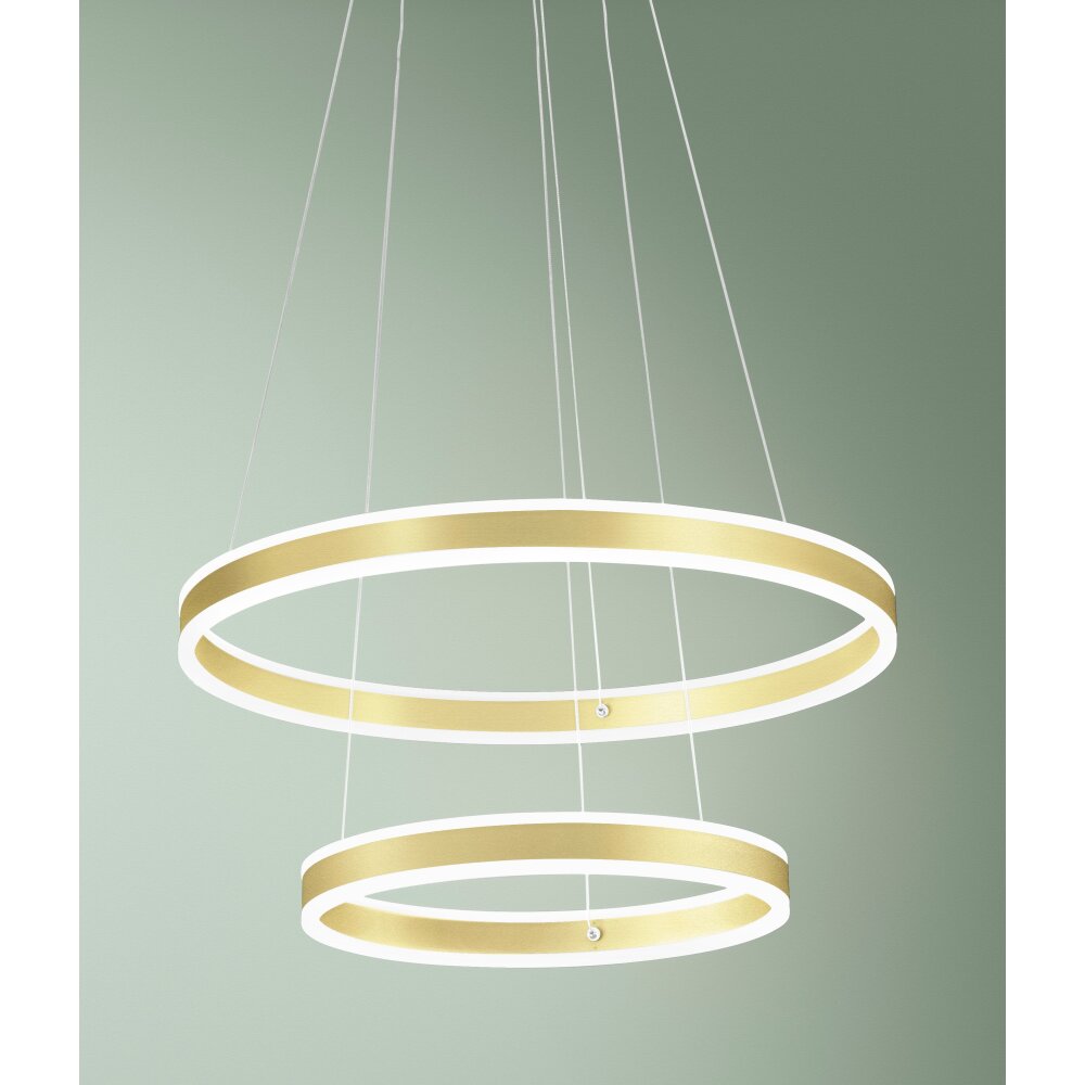 Fabas Luce Palau Lámpara Colgante LED dorado, 2 luces main product photo