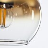 Koyoto  Lámpara Colgante Cristal 15 cm dorado, Transparente, 3 luces
