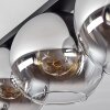 Koyoto  Lámpara de Techo Cristal 30 cm Cromo, Transparente, Ahumado, 4 luces