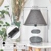 Palmela Lámpara de mesa Gris, Blanca, 1 luz