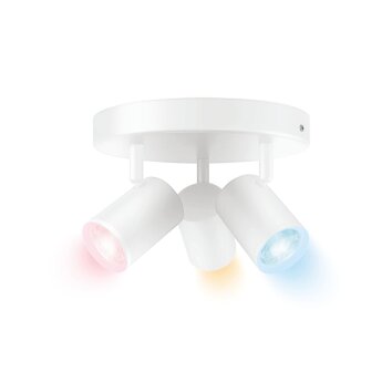 Philips WiZ IMAGEO Lámpara de Techo LED Blanca, 3 luces, Cambia de color