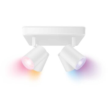 Philips WiZ IMAGEO Lámpara de Techo LED Blanca, 4 luces, Cambia de color