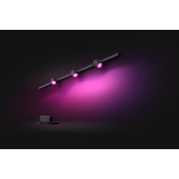 Philips Hue Perifo Aplique Set básico LED Negro, 3 luces, Cambia de color