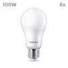 Philips Classic Juego de 6 LED E27 de 13 watt 2700 Kelvin 1521 Lumen