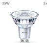 Philips Classic Juego de 3 LED GU10 de 3,5 watt 4000 Kelvin 275 lúmenes