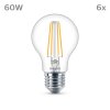 Philips Classic Juego de 6 LED E27 de 7 watt 4000 Kelvin 850 Lumen