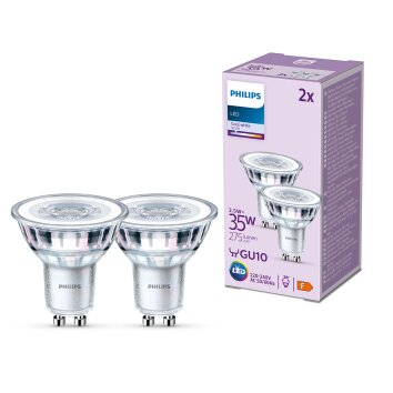 Philips Classic Juego de 2 LED GU10 de 3,5 watt 4000 Kelvin 275 lúmenes