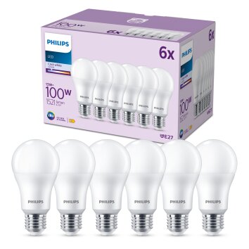 Philips Classic Juego de 6 LED E27 13 watt 4000 Kelvin 1521 Lumen