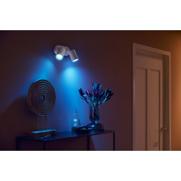 Philips Hue Fugato Lámpara de Techo LED Blanca, 2 luces, Cambia de color