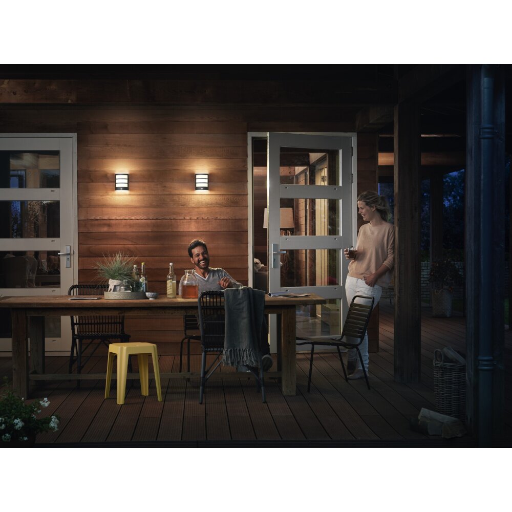 Philips Python Aplique para exterior LED Antracita, 1 luz, Sensor de movimiento main product photo