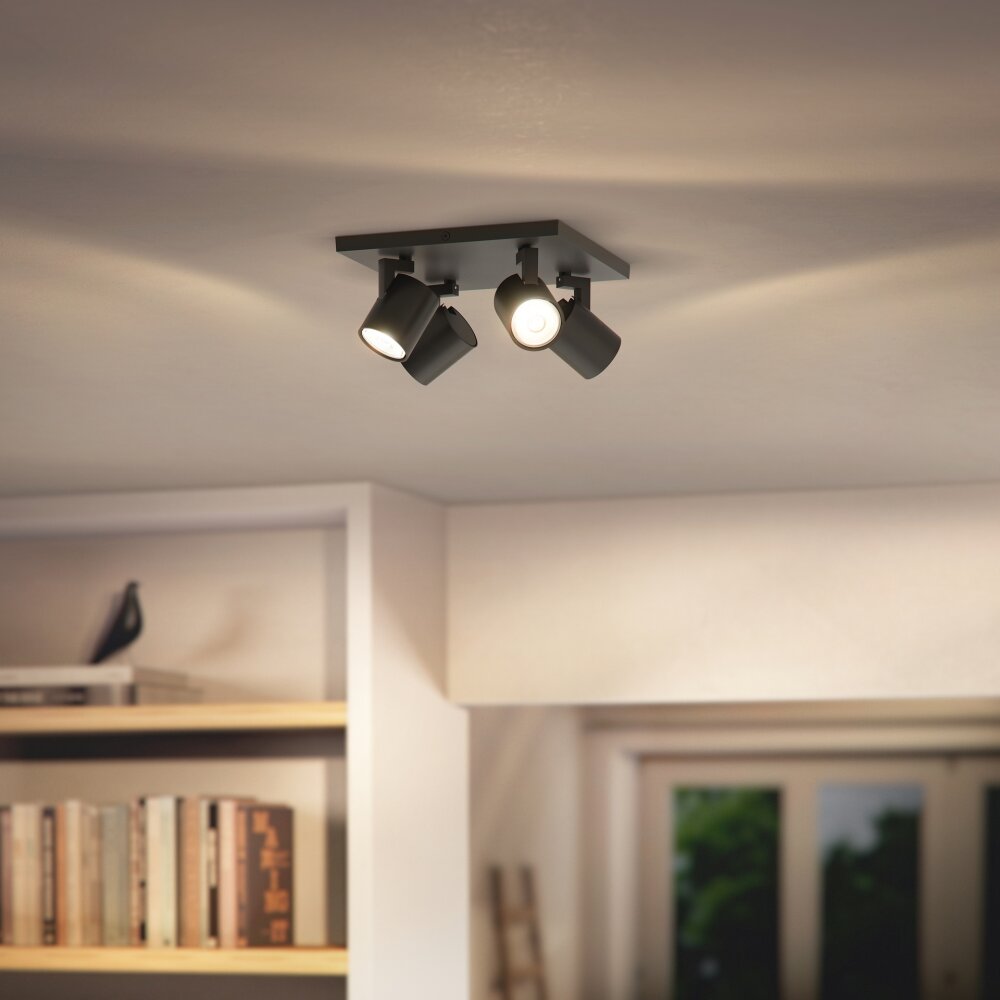 Philips myLiving Runner Lámpara de Techo Negro, 4 luces main product photo