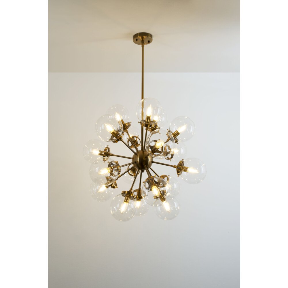 Holländer MOLTIPLICATORE Lámpara Colgante dorado, Latón, 18 luces main product photo