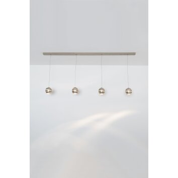 Holländer SUOPARE Lámpara Colgante Plata, 4 luces