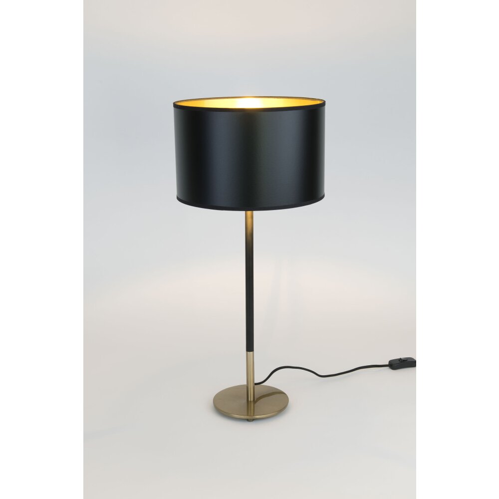 Holländer ENZIO Lámpara de mesa dorado, Negro, 1 luz main product photo