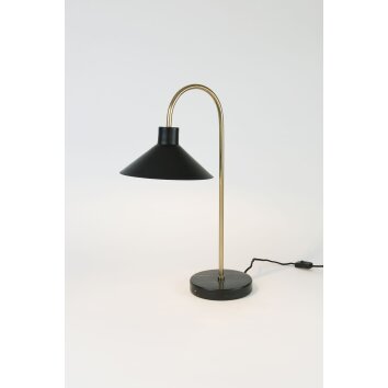 Holländer OKTAVIA Lámpara de mesa dorado, Negro, 1 luz