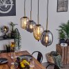 Verbania Lámpara Colgante Latón, Negro, 4 luces