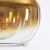 Koyoto  Lámpara de Techo Cristal 25 cm dorado, Transparente, 4 luces