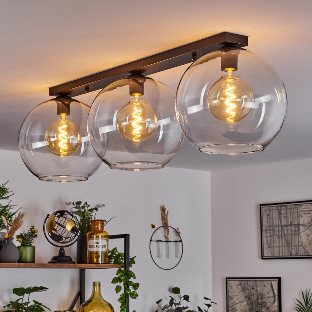 Koyoto Lámpara de Techo Cristal 30 cm Transparente, 3 luces main product photo