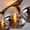 Koyoto  Lámpara de Techo Cristal 30 cm Cromo, Ahumado, 4 luces
